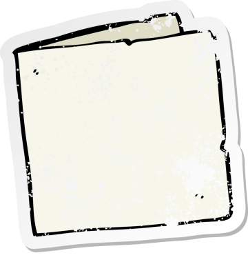 İnsan tarafından çizilmiş bir karikatürün gerilimli retro çıkartması.