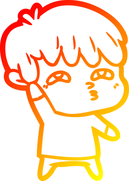 Bir insan tarafından çizilmiş, karikatür meraklısı bir adamın sıcak çizgi çizimi