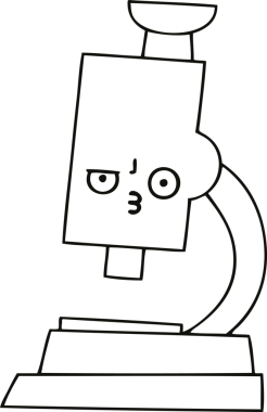 Bir insan tarafından çizilmiş bir mikroskop çizimi