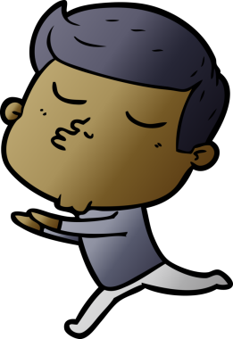 Bir insan tarafından çizilmiş karikatür mankeni adam.