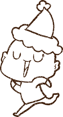 Bir insan tarafından çizilmiş Noel Adamı Kömürü