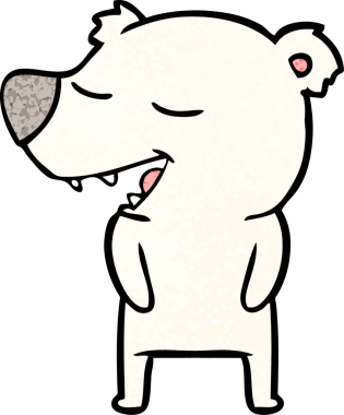 Bir insan tarafından çizilmiş kutup ayısı karikatürü