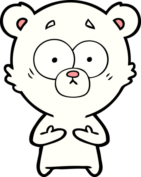 Bir insan tarafından çizilmiş kutup ayısı karikatürü