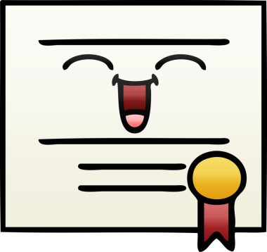 Mezuniyet diplomasının bir insan tarafından çizilmiş gölgeli karikatürü.