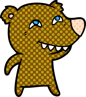 Bir insan tarafından çizilmiş bir çizgi film karakteri.