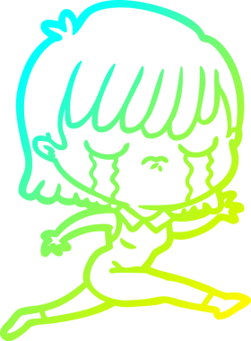 Bir insan tarafından çizilmiş ağlayan bir karikatür çizimi.