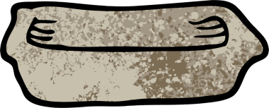 Bir insan tarafından çizilmiş grunge desenli çizgi film boş tepsisi