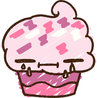 Bir insan tarafından çizilen Cupcake Tebeşiri