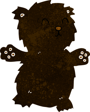 Bir insan tarafından çizilmiş oyuncak ayı.