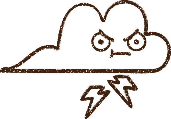 Bir insan tarafından çizilmiş bulut kömürü çizimi