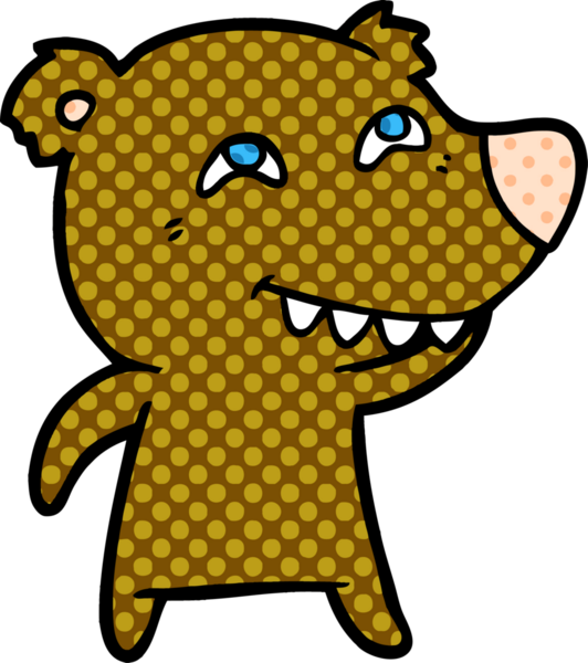 Bir insan tarafından çizilmiş bir çizgi film karakteri.