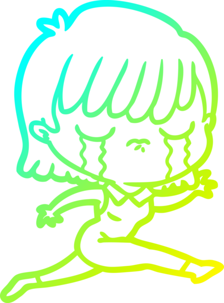 Bir insan tarafından çizilmiş ağlayan bir karikatür çizimi.