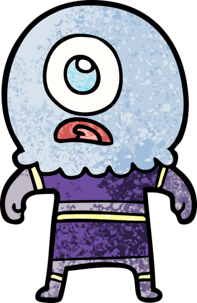 Çizgi film Tepegöz uzaylı uzay adamı bir insan tarafından çizildi.