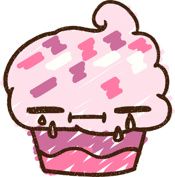 Bir insan tarafından çizilen Cupcake Tebeşiri