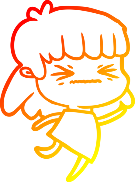 Bir insan tarafından çizilmiş bir karikatür kadın çizimi