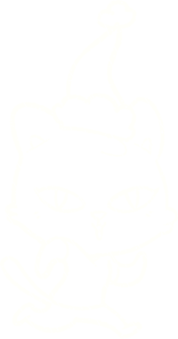 Bir insan tarafından çizilen Noel Kedisi Tebeşiri