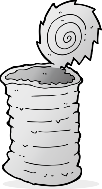 bir insan tarafından çizilmiş eski bir teneke kutu