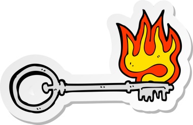 Bir insan tarafından çizilmiş karikatür çıkartması.