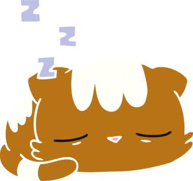 Bir insan tarafından çizilmiş kawaii kedisinin serbest çizimi.