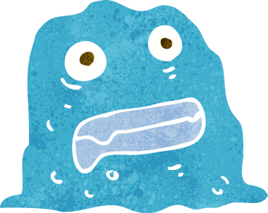 Bir insan tarafından çizilmiş sümüksü yaratık.