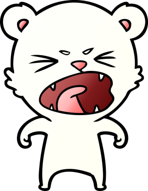 Bir insan tarafından çizilmiş kutup ayısı karikatürü