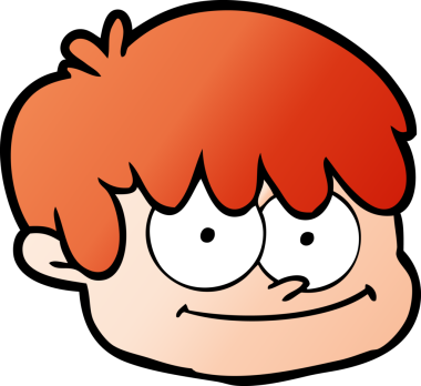 Bir insan tarafından çizilmiş erkek yüzü.