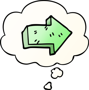 Bir insan tarafından çizilmiş, düşünce baloncuklu çizgi film.