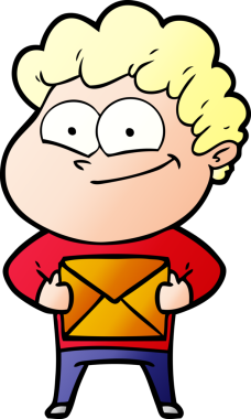 Bir insan tarafından çizilmiş mutlu bir adam.