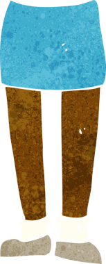 bir insan tarafından çizilmiş karikatür bacakları