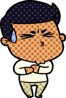 Bir insan tarafından çizilmiş, hayal kırıklığına uğramış bir adam.