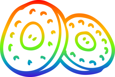 gökkuşağı gradyan çizgi çizimi bir insan tarafından çizilmiş iki gümüş sikke