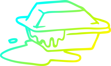 Bir insan tarafından çizilen bir çizgi filmin soğuk gradyan çizimi.