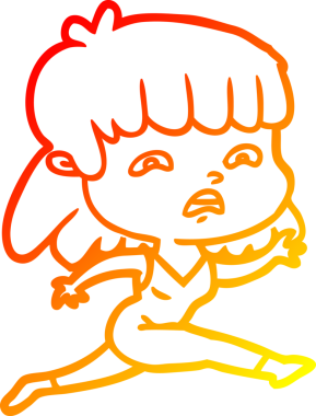 İnsan tarafından çizilmiş endişeli bir karikatür çizimi.