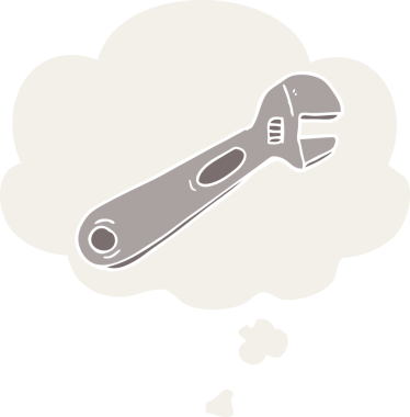 Düşünce baloncuğu olan çizgi film anahtarı insan tarafından çizilmiş.