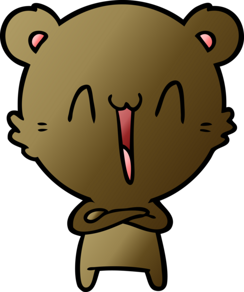 Bir insan tarafından çizilmiş mutlu ayı karikatürü