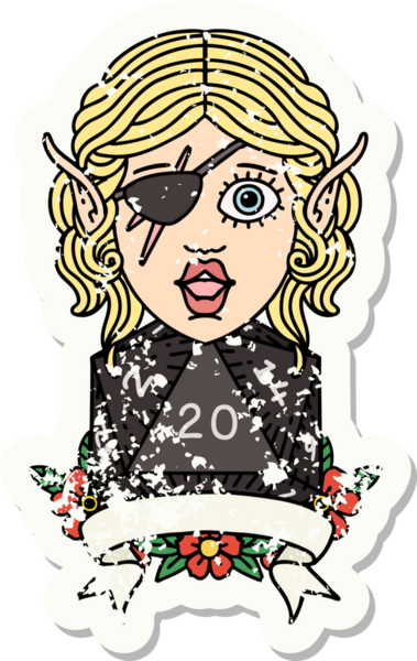 Retro Dövme Tarzı Bir insan tarafından çizilmiş doğal yirmilik zarlı düzenbaz karakter