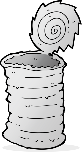 bir insan tarafından çizilmiş eski bir teneke kutu