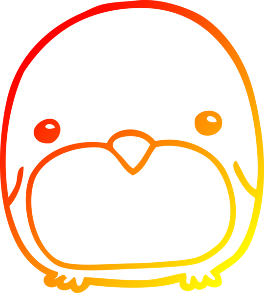 Bir insan tarafından çizilmiş sevimli bir penguen çizgi çizimi.