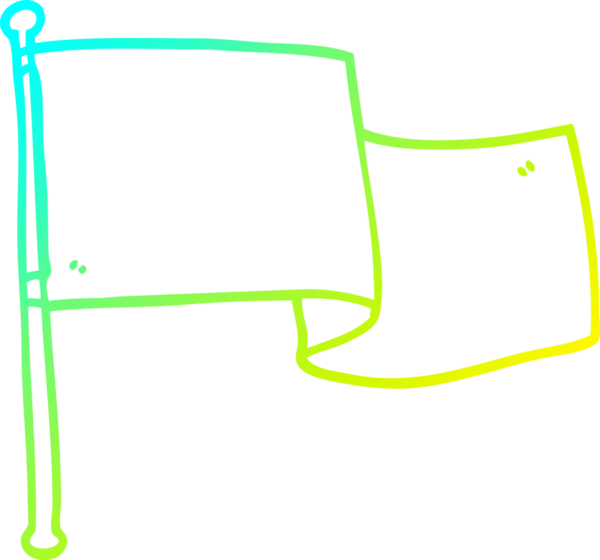 Bir insan tarafından çizilen beyaz bayrağın soğuk gradyan çizgisi.