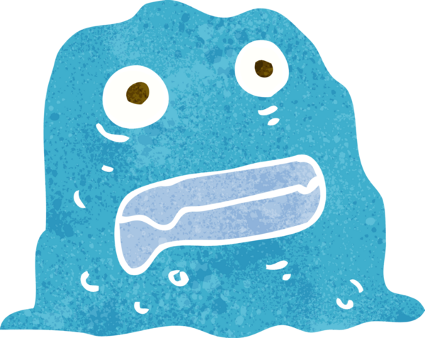 Bir insan tarafından çizilmiş sümüksü yaratık.