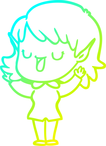 Bir insan tarafından çizilmiş soğuk gradyan çizgi çizimi.