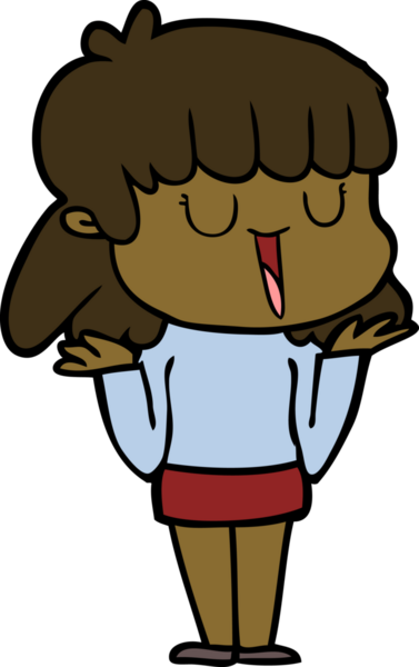 Bir insan tarafından çizilmiş karikatür kadın.