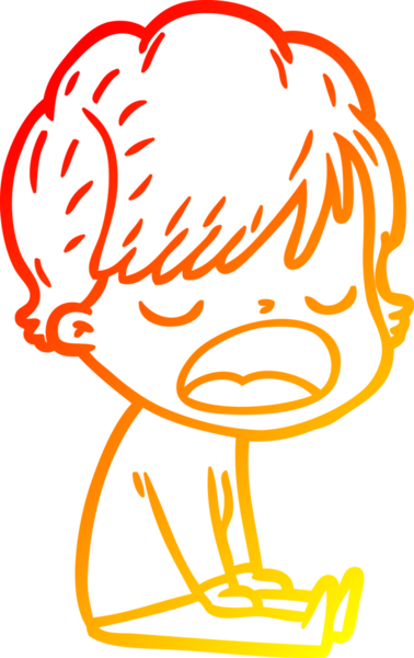 Bir insan tarafından çizilmiş bir karikatür kadın çizimi.