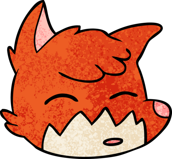 bir insan tarafından çizilmiş tilki yüzü.