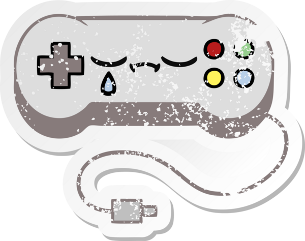 Bir insan tarafından çizilmiş şirin bir çizgi film oyun kontrolünün sıkıntılı çıkartması.