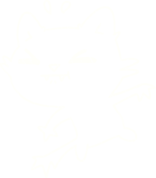 Kızgın Kedi Tebeşiri Bir insan tarafından çizilmiş