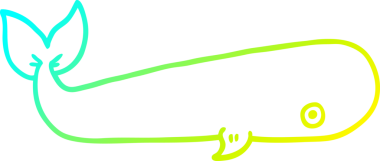 Bir insan tarafından çizilmiş karikatür deniz balinası çizimi.