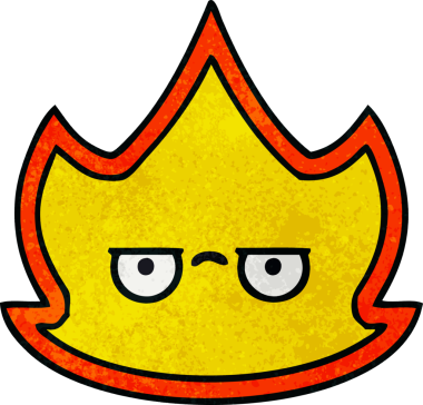 Bir insan tarafından çizilmiş bir ateşin retro grunge dokusu.