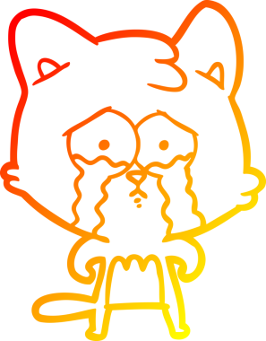 Bir insan tarafından çizilmiş, ağlayan bir karikatür çizimi.