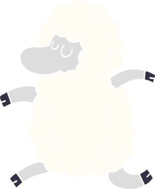 bir insan tarafından çizilmiş çizgi film karalama koyunu